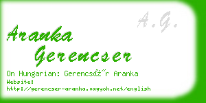 aranka gerencser business card